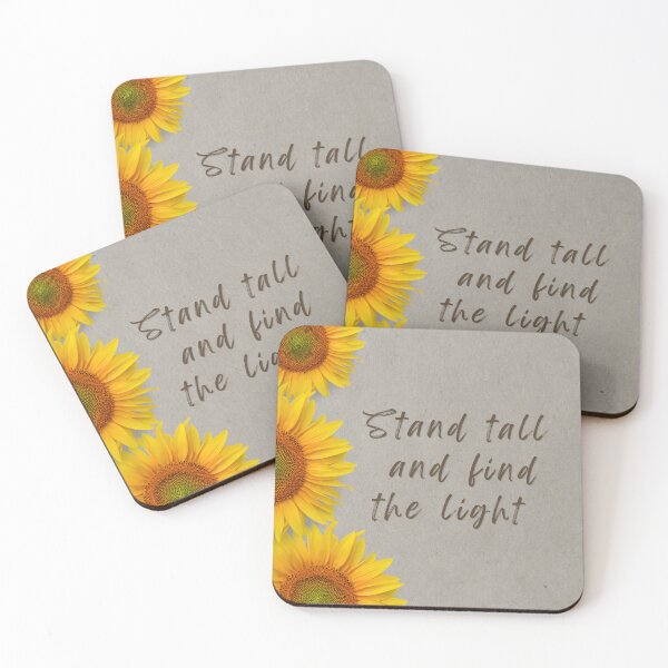 Item preview, Stand Tall And Find The Light – Motivational Sunflower Quote designed and sold by OlhaTironArt.