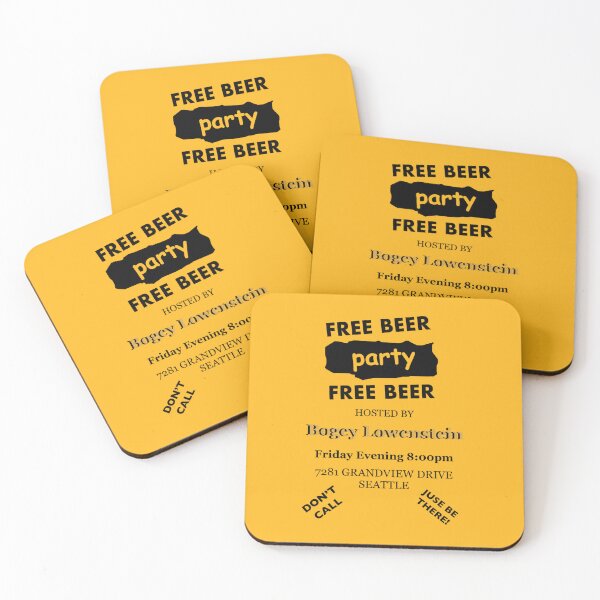 Item preview, Bogey Lowenstein's Party Invitation designed and sold by Video-Nasties.