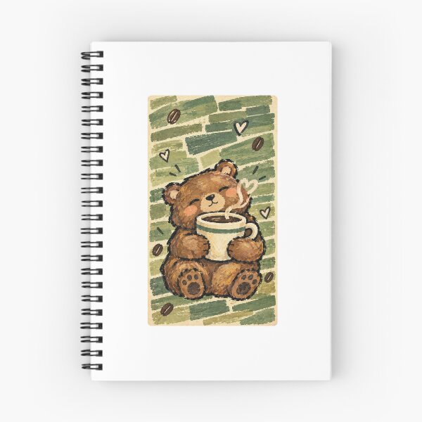 Item preview, Mornings with Bear – Cozy Coffee Cup Aesthetic Illustration designed and sold by Chromaluxe.