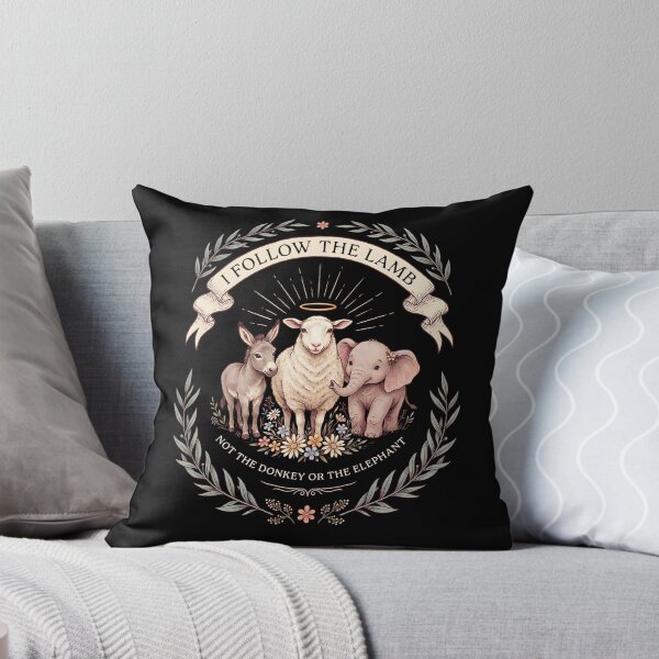 Item preview, I Follow The Lamb Not The Donkey Or Elephant Inspirational Faith designed and sold by Redgiant87x.