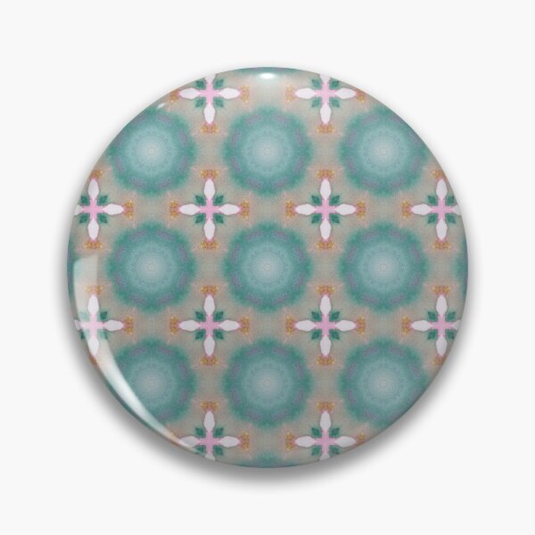 Item preview, Emerald Teal Rose Pink Octagonal Tile Pattern Mandala - Throw Pillow designed and sold by ArithraStudio.