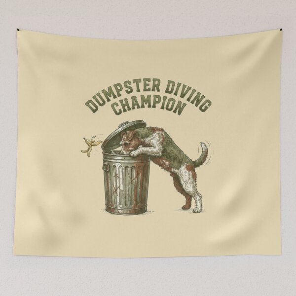 Item preview, Dumpster Diving Champion Funny Gross Dog Humor Owner Gift designed and sold by FurRealStudioCo.