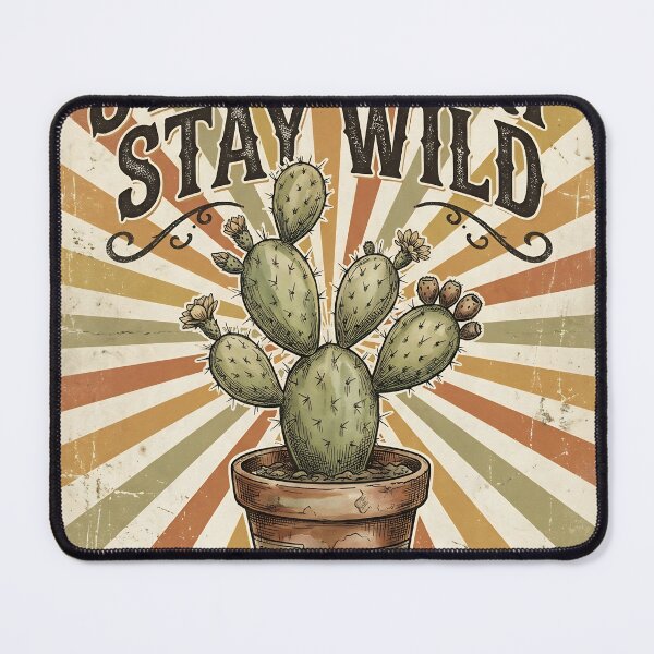 Item preview, Vintage Prickly Pear Cactus Poster designed and sold by JC Art Creations.
