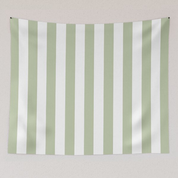 Item preview, Cabana stripes in sage green and white designed and sold by RishabhArts1.