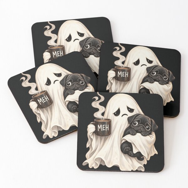 Item preview, Ghost Pug Coffee Humor designed and sold by anapldv.