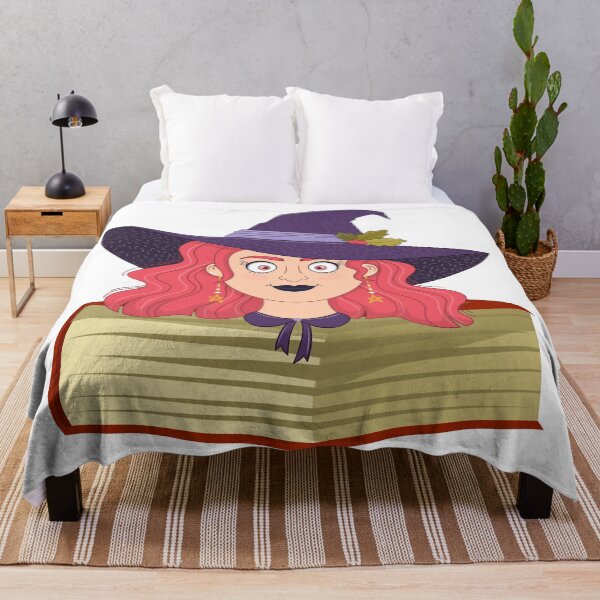 Item preview, Pink Hair Witch with Spell Book – Cute Spooky Magic Art designed and sold by NAMASTHE WORLD.
