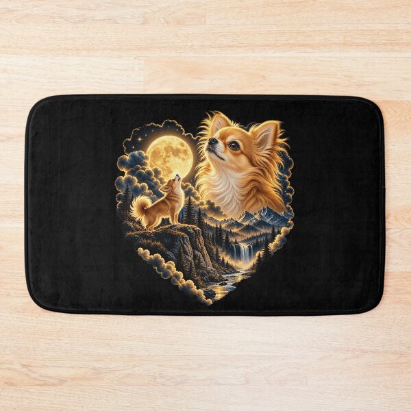 Item preview, Chihuahua Under the Moon Mountain Night designed and sold by anapldv.