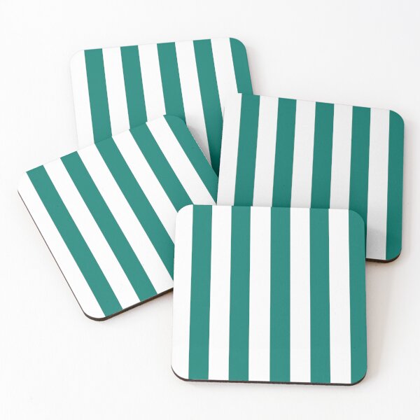 Item preview, Cabana stripes in jade green and white designed and sold by RishabhArts1.