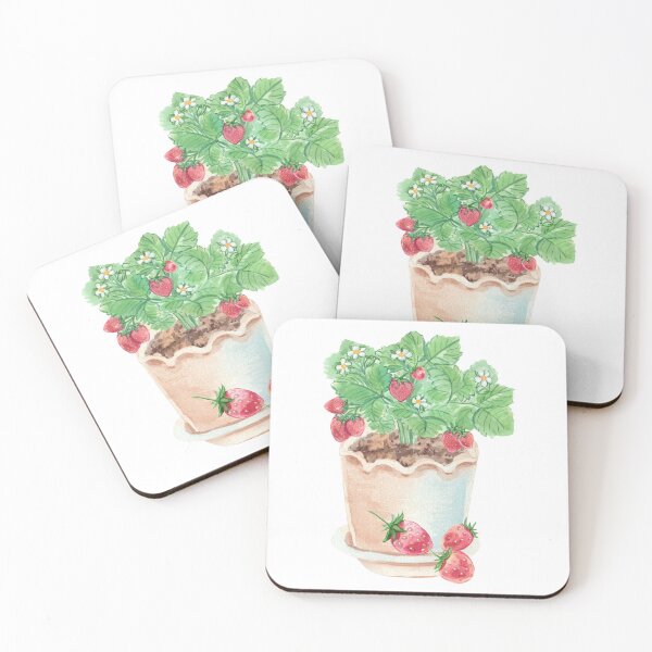 Item preview, Strawberry in a flower pot designed and sold by Lubakeep-art.