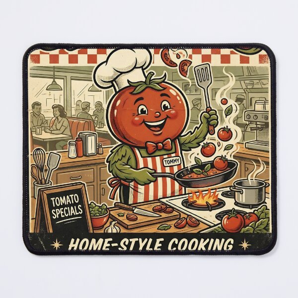 Item preview, Vintage Cartoon Tomato Chef Poster designed and sold by JC Art Creations.
