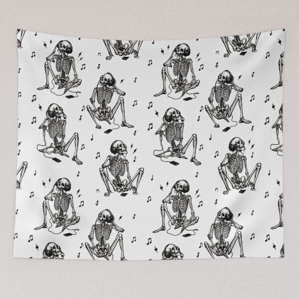 Item preview, "Light Beats" - Light Background Music Skeleton Pattern designed and sold by cabuks.