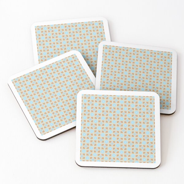 Item preview, Sky Blue Amber Gold Pythagorean Tile Pattern Mandala - Throw Pillow designed and sold by ArithraStudio.