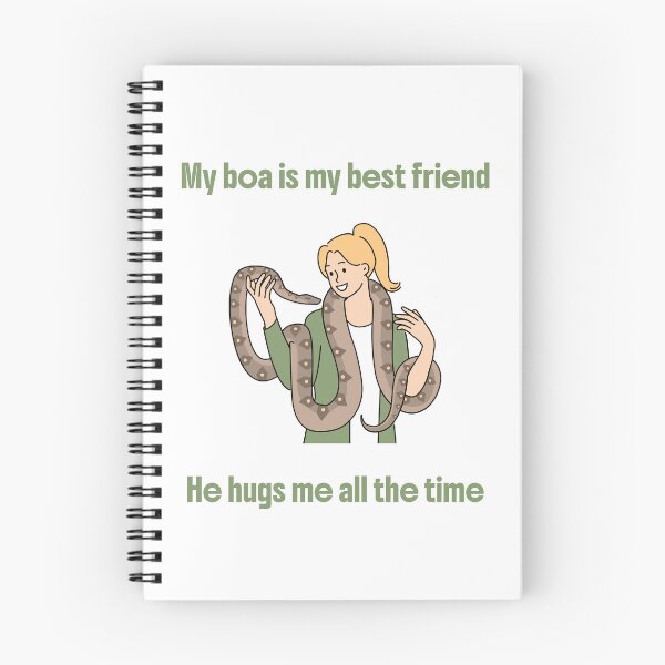 Item preview, My Boa is my best friend. He hugs me all the time! (snake lover humor) designed and sold by LoveWhatYouDo.