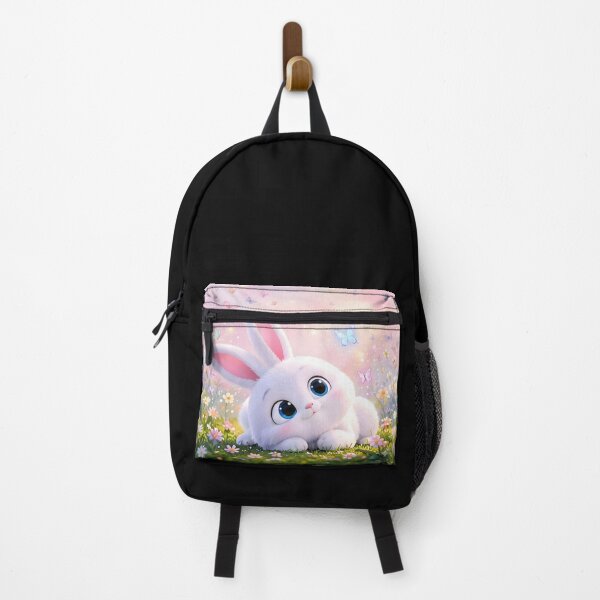 Item preview, Adorable White Bunny Relaxing in Flower Meadow designed and sold by Pawzenix.