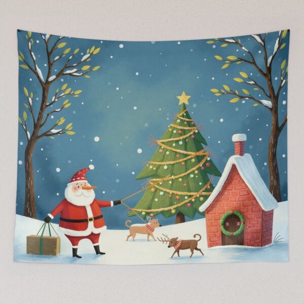 Item preview, Santa’s Snowy Christmas Adventure designed and sold by Dream Bloom Gallery.