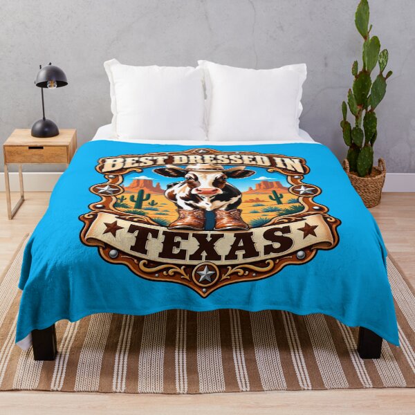 Item preview, Best Dressed in Texas Cow Wearing Cowboy Boots designed and sold by Tammy Winand Arts.