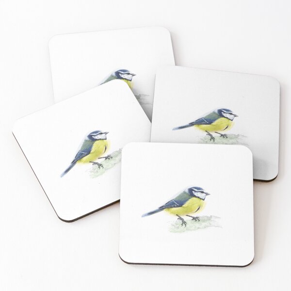 Item preview, Blue tit perched on a branch. designed and sold by Búho Limón.