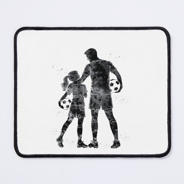 Item preview, Soccer Dad and Daughter Watercolor Art designed and sold by Liededrom..