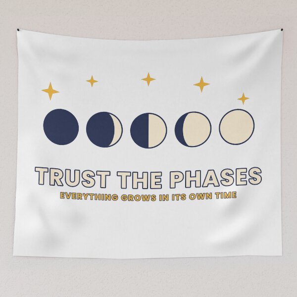 Aperçu de l'œuvre Trust The Phases Moon Cycle Celestial créée et vendue par RedStarlo.