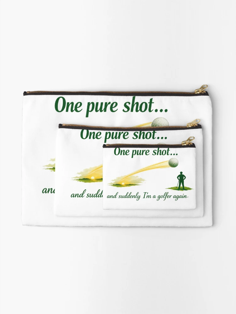 Thumbnail 2 of 4, Zipper Pouch, One Pure Shot Golf Design designed and sold by RMBPrintStudio.