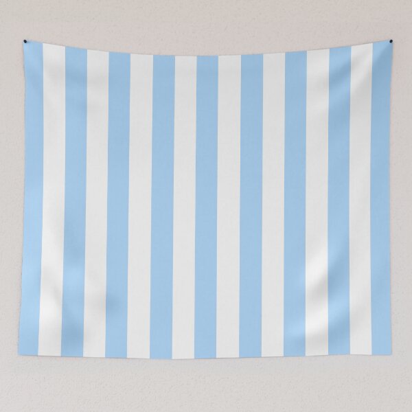 Item preview, Cabana stripes in sky blue and white designed and sold by RishabhArts1.