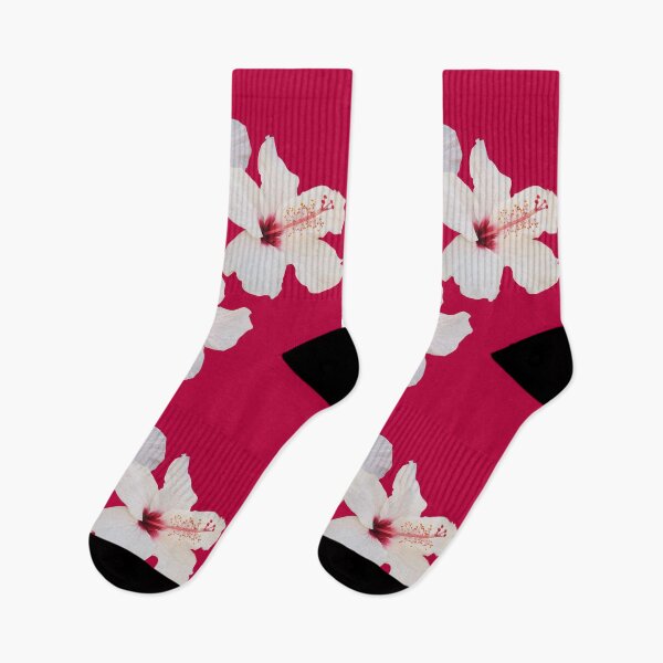 Item preview, Three Exotic White Hibiscus Tropical Flowers on Red Shapes Mania designed and sold by Shapes-Mania.
