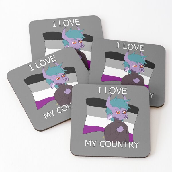Item preview, I love my country asexual pride designed and sold by OlliezVulpes.