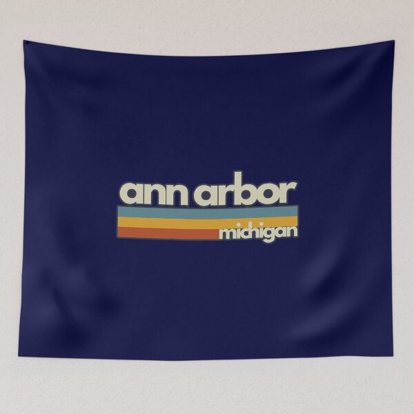 Item preview, Ann Arbor Michigan 1970s Vintage Retro Horizon Stripes designed and sold by heulwenpat.