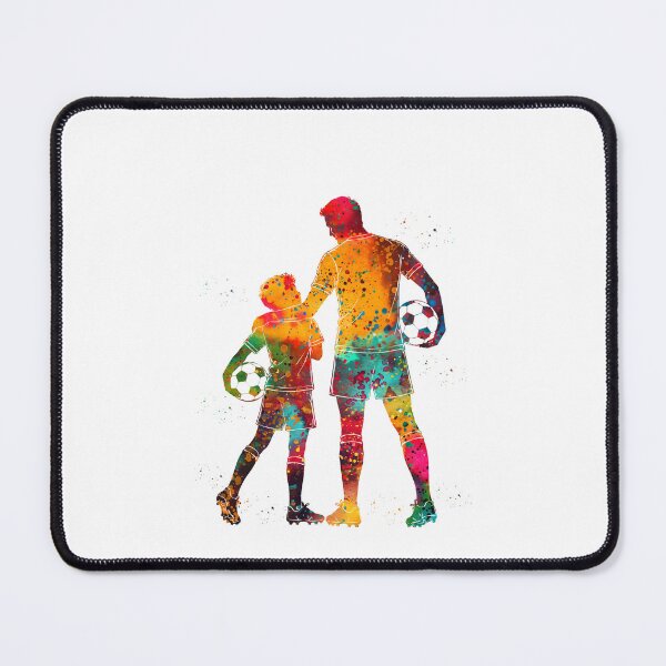 Item preview, Soccer Dad and Son Watercolor Art designed and sold by Liededrom..