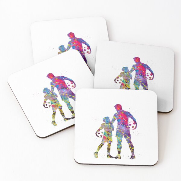 Item preview, Soccer Dad and Son Watercolor Art designed and sold by Liededrom..