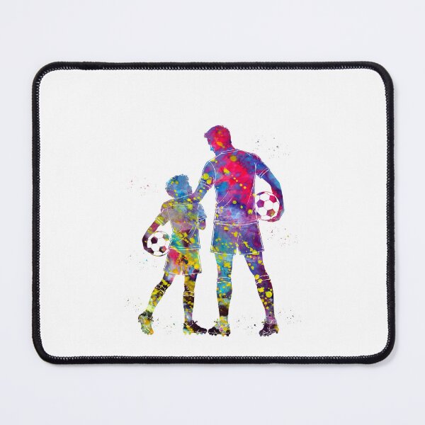 Item preview, Soccer Dad and Son Watercolor Art designed and sold by Liededrom..