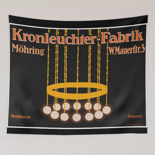 Item preview, Kronleuchter Fabrik Möhring Plakatstil 1910 designed and sold by artofuniverse.