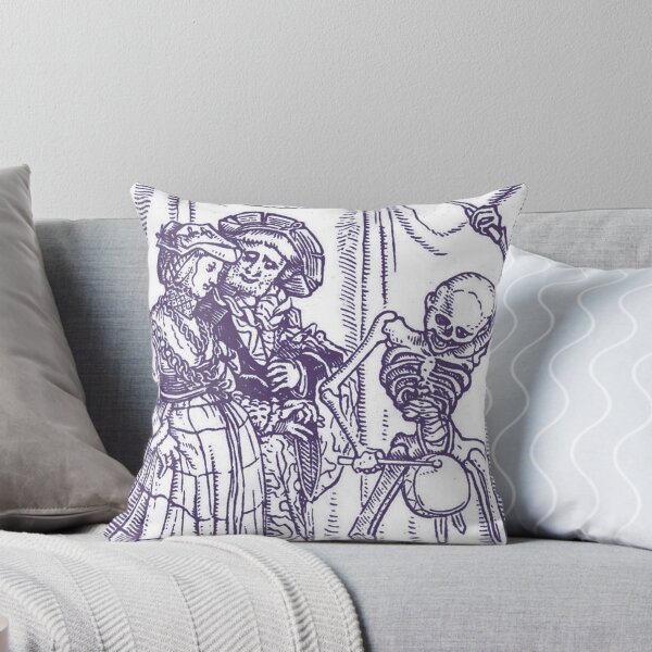 Item preview,  Medieval Dance of Death - Danse Macabre Woodcut (violet version) designed and sold by Dungeon-Shop.
