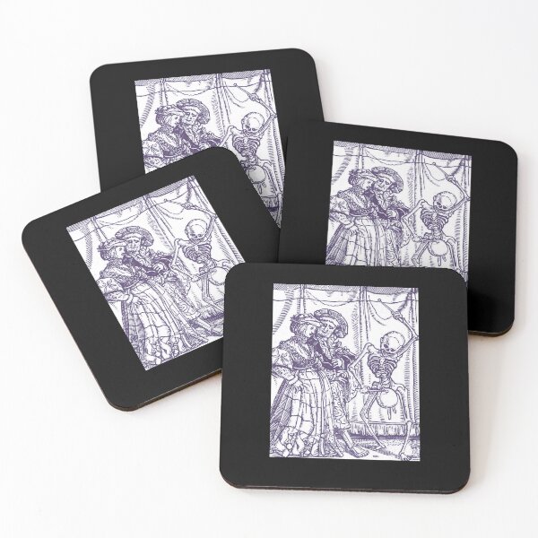 Item preview,  Medieval Dance of Death - Danse Macabre Woodcut (violet version) designed and sold by Dungeon-Shop.
