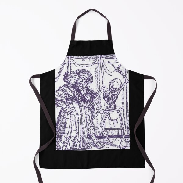 Aperçu de l'œuvre Danse macabre médiévale - Gravure sur bois (version violette) créée et vendue par Dungeon-Shop.