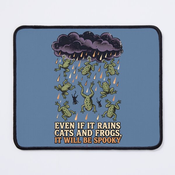 Item preview, Even if it rains cats and frogs, it will be spooky - Rainy Halloween designed and sold by ParadoxParadox.