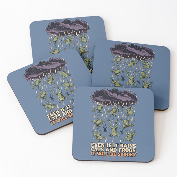 Item preview, Even if it rains cats and frogs, it will be spooky - Rainy Halloween designed and sold by ParadoxParadox.