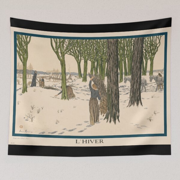 Aperçu de l'œuvre L'Hiver Scène d'hiver Henri Rivière créée et vendue par artofuniverse.