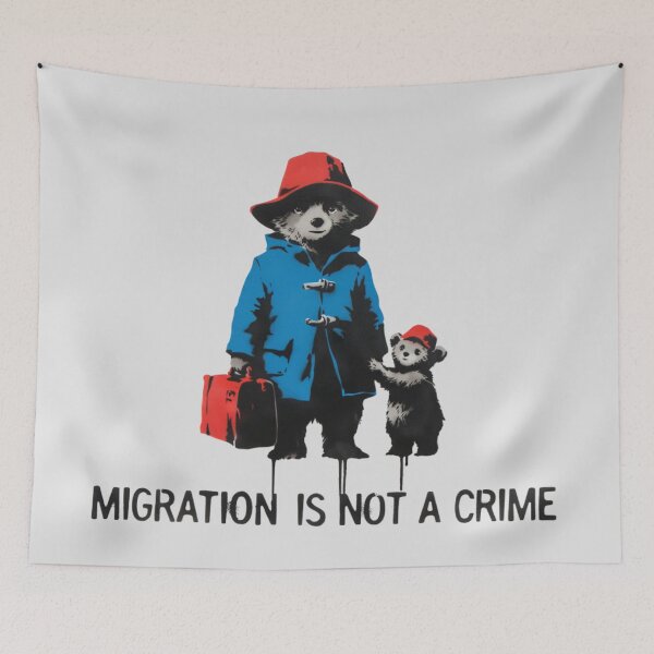 Item preview, Banksy - migration is not a crime designed and sold by 123ks.