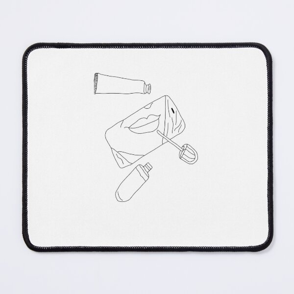 Item preview, Aesthetic Makeup Palette with Lip Print, Quirky Mirror Compact Line Art Coloring Page designed and sold by polisi26.