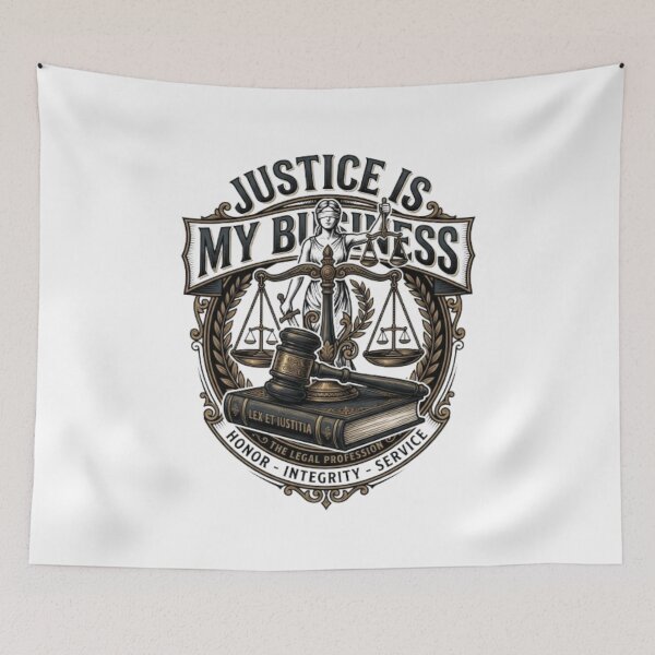 Item preview, Justice Is My Business Lawyer Attorney Legal Design designed and sold by PixelStyle Studio.