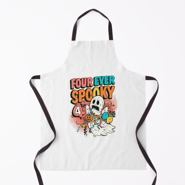 Item preview, Four Ever Spooky – Funny Ghost Halloween 4th Birthday Shirt designed and sold by DyzioSupply.