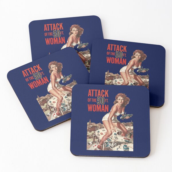 Item preview, Attack Of The Giant Woman Vintage 50s Sci-Fi B-Movie Poster designed and sold by kiannagarcia.
