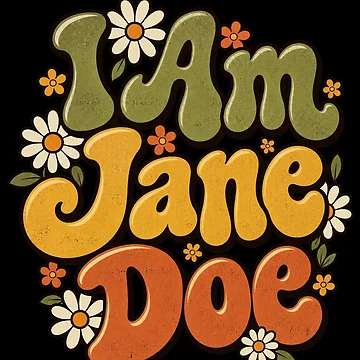 Artwork thumbnail, I Am James Retro Floral Lettering by ROUX-ART