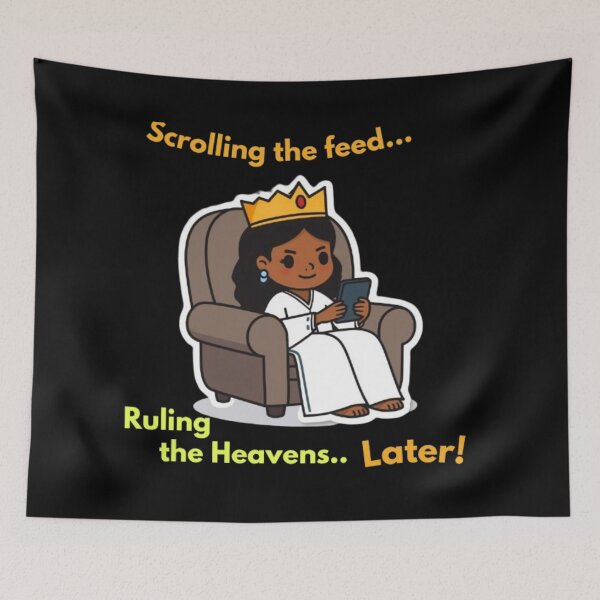 Item preview, Funny Hera Queen of Gods Social Media Procrastination designed and sold by LazyDayzCo.