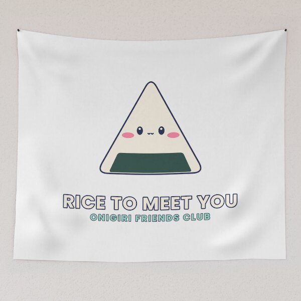 Item preview, Kawaii Onigiri Rice To Meet You Cute Food designed and sold by RedStarlo.