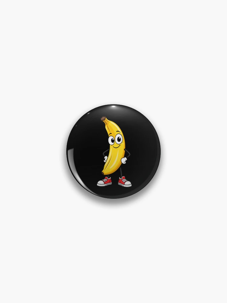 Thumbnail 1 of 3, Pin, Cute Cartoon Banana Character designed and sold by ROUX-ART.