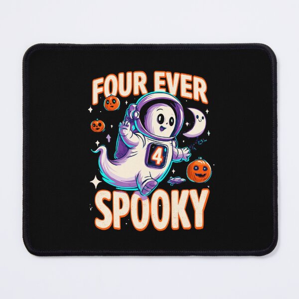Item preview, Four Ever Spooky – Funny Ghost Halloween 4th Birthday Shirt designed and sold by DyzioSupply.