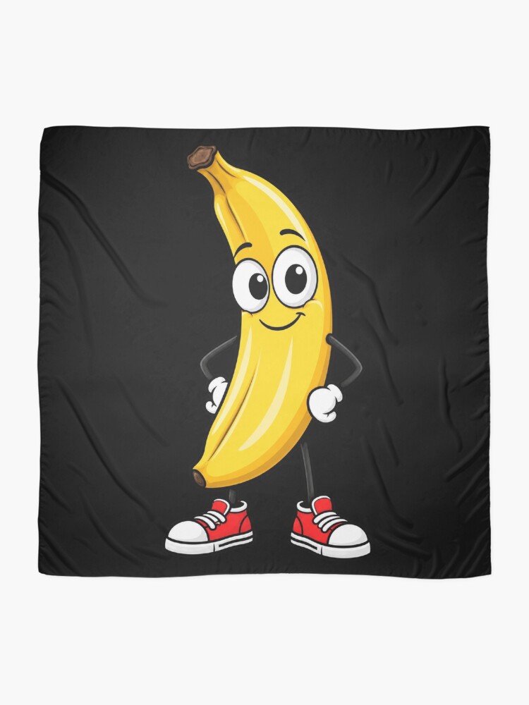 Thumbnail 2 of 3, Scarf, Cute Cartoon Banana Character designed and sold by ROUX-ART.