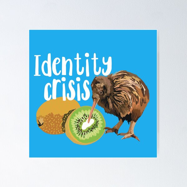Item preview, Kiwi Fruit Identity Crisis Funny Bird Pun designed and sold by PrettylittlepastelUk.